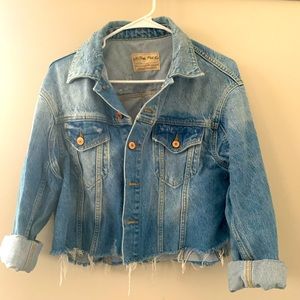 Cropped Free People Jean Jacket size XS